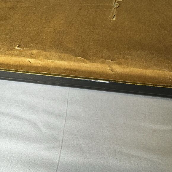 Vintage Leopard Needlepoint Black Bamboo Type Frame Green Hollywood Regency Art - Picture 11 of 16